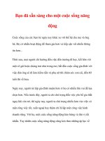 Bạn đã sẵn sàng cho một cuộc sống năng động pot