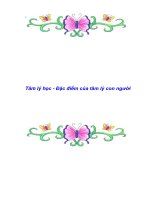 Tâm lý học - Đặc điểm của tâm lý con người pot