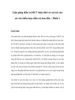 Liệu pháp điều trị HCV hiện thời và vai trò của nó với chiến lược điều trị ban đầu – Phần 1 ppsx