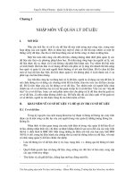 Quản lý dữ liệu trong nghiên cứu môi trường - Chương 1 potx