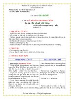 Giáo án mầm non chương trình đổi mới: CHỦ ĐỀ: CÁC ĐỒ DÙNG TRONG GIA ĐÌNH Đề tài: Bé chơi với dây. pps