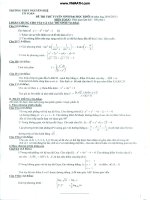Đề thi thử toán - THPT Nguyễn Huệ pot