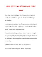 10 BÍ QUYẾT ĐỂ SỐNG HẠNH PHÚC HƠN doc
