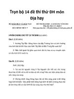 Trọn bộ 14 đề thi thử ĐH môn Địa hay đề 7+8+9 pptx