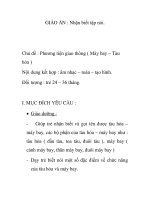 Giáo án mầm non chương trình đổi mới: Nhận biết tập nói - Chủ đề : Phương tiện giao thông docx