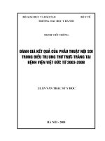 Đánh giá kết quả của phẫu thuật nội soi trong điều trị ung thư trực tràng tại bệnh viện việt đức