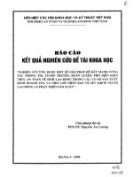 Nghiên cứu ứng dụng một số giải pháp để đẩy mạnh công tác thông tin, tuyên truyền huấn luyện phổ biến kiến thức an toàn vệ sinh lao động trong các cơ sở sản xuất kinh doanh vừa và nhỏ góp phần bảo vệ sức khỏe người lao động và phát triển sản xuất