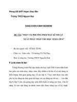 ĐỀ TÀI: “MỘT VÀI PHƯƠNG PHÁP DẠY KĨ THUẬT XUẤT PHÁT THẤP CHO HỌC SINH LỚP 8”_1 doc