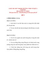14 ĐỀ THI THỬ CD&DH TRƯỜNG TPHP VÕ QUẾ 1 NĂM 2011 Môn thi: ĐỊA LÝ, Khối C potx