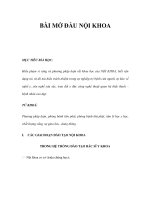 BÀI MỞ ĐẦU NỘI KHOA ppt