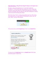 Giáo trình tin học : Tăng tốc độ sử dụng Wordpress với Google Gears potx