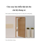 Cửa xoay hai chiều tiện lợi cho căn hộ chung cư docx