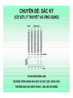 CHUYÊN ĐỀ: SẮC KÝ (CƠ SỞ LÝ THUYẾT VÀ ỨNG DỤNG) part 1 pdf