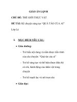 Giáo án mầm non chương trình đổi mới: CHỦ ĐỀ: THẾ GIỚI THỰC VẬT ĐỀ TÀI: Kể chuyện sáng tạo “QUẢ TÁO CỦA AI” pptx