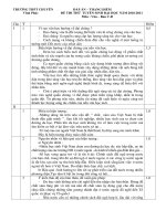 TRƯỜNG THPT CHUYÊN Vĩnh Phúc ĐÁP ÁN ppsx