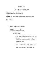 Giáo án mầm non chương trình đổi mới: Ôn hình tròn – hình vuôn – hình chữ nhật Lớp Mầm pot