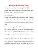 Những lỗi dễ mất điểm khi thi pdf