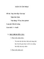 Giáo án mầm non chương trình đổi mới: Đề tài: Dạy hát tiếp: Gieo hạt Nghe hát: Quả Vận động: Vỗ tay theo phách Loại giờ: Rèn kỹ năng Lứa tuổi: 3 – 4 tuổi pps