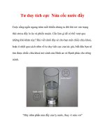 Tư duy tích cực Nửa cốc nước đầy pptx