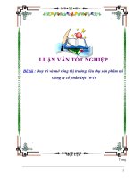 Duy trì và mở rộng thị trường tiêu thụ sản phẩm tại Công ty cổ phần Dệt 10-10 pptx