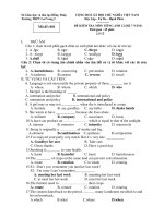 ĐỀ KIỂM TRA MÔN TIẾNG ANH 12 -Trường THPT Lai Vung 2 - Mã đề: 001 potx