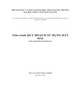 Giáo trình QUY HOẠCH SỬ DỤNG ĐẤT ĐAI part 1 pps