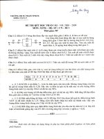 Xác suất thống kê - Đề thi K33 năm 2 - Đề số 2 pptx