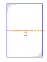 Chương trình quản lý một cây thứ bậc các trang Web doc