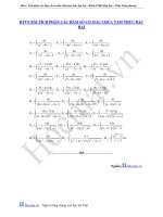 BÀI TẬP TÍCH PHÂN CÁC HÀM SỐ CÓ MẪU CHỨA TAM THỨC BẬC HAI pot