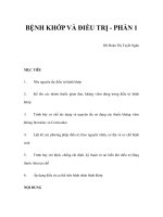 BỆNH KHỚP VÀ ĐIỀU TRỊ - PHẦN 1 pptx