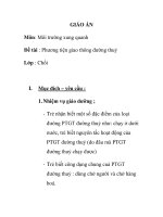 Giáo án mầm non chương trình đổi mới: Đề tài : Phương tiện giao thông đường thuỷ Lớp : Chồi potx