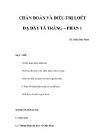CHẨN ĐOÁN VÀ ĐIỀU TRỊ LOÉT DẠ DÀY TÁ TRÀNG – PHẦN 1 doc
