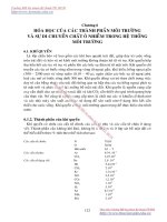 GIÁO TRÌNH HÓA LÝ LỸ THUẬT MÔI TRƯỜNG - Chương 6 HÓA HỌC CỦA CÁC THÀNH PHẦN MÔI TRƯỜNG VÀ SỰ DI CHUYỂN CHẤT Ô NHIỄM TRONG HỆ THỐNG MÔI TRƯỜNG pdf