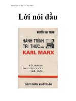Hành trình trí thức của Karl Marx - Lời nói đầu ppsx