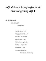 một số lưu ý trong luyện từ và câu trong Tiếng việt 1_1 ppsx