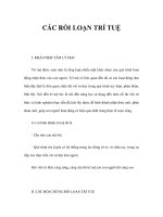 CÁC RỐI LOẠN TRÍ TUỆI. KHÁI NIỆM TÂM LÝ HỌC ppt