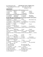 ĐỀ KIỂM TRA TRẮC NGHIỆM SỐ 5 - Trường THPTBC Thị Xã Cao docx