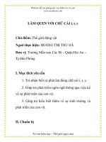 Giáo án mầm non chương trình đổi mới: LÀM QUEN VỚI CHỮ CÁI i, t, c ppsx