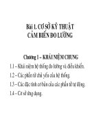 Bài giảng KỸ THUẬT CẢM BIẾN VÀ ĐO LƯỜNG - Chương 1 potx