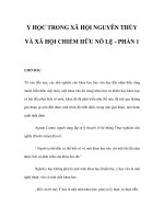 Y HỌC TRONG XÃ HỘI NGUYÊN THỦY VÀ XÃ HỘI CHIẾM HỮU NÔ LỆ - PHẦN 1 pptx