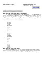 THE FIRST TEST (2011 -2011) ENGLISH 12 – (BASIC) Mã đề thi 2008 ppsx