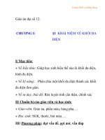 Giáo án đại số 12: §1 KHÁI NIỆM VỀ KHỐI ĐA DIỆN pptx