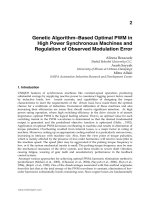 genetic algorithm based optimal pwm in high power synchronous machines and regulation of observed modulation error