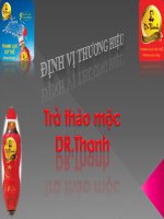 định vị thương hiệu nước giải khát trà thảo mộc dr. thanh