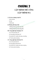 GIÁO TRÌNH CAD – CAM CNC CĂN BẢN - CHƯƠNG 2 LẬP TRÌNH THỦ CÔNG (LẬP TRÌNH NC) doc