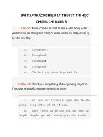BÀI TẬP TRẮC NGHIỆM LÝ THUYẾT TIN HỌC CHỨNG CHỈ BẰNG B_1 ppsx