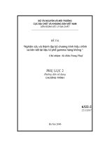 Nghiên cứu và thành lập bộ chương trình hiệu chỉnh và liên kết tài liệu từ phổ gamma hàng không