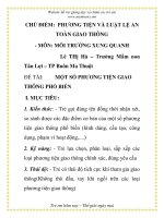 Giáo án mầm non chương trình đổi mới: ĐỀ TÀI: MỘT SỐ PHƯƠNG TIỆN GIAO pptx