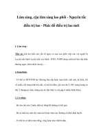 Lâm sàng, cận lâm sàng lao phổi - Nguyên tắc điều trị lao - Phác đồ điều trị lao mới doc