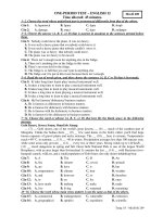 ONE-PERIOD TEST ENGLISH 12 - Mã đề 209 doc
